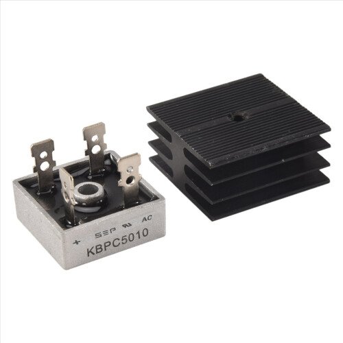 50A 1000V Metal Case Bridge Rectifier with Heatsink 1