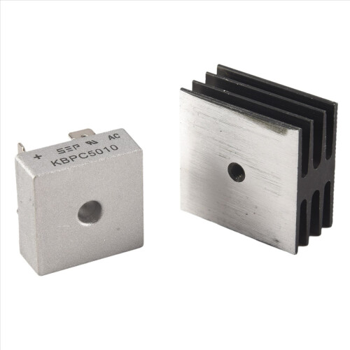 50A 1000V Metal Case Bridge Rectifier with Heatsink 2