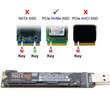 NVME USB-adapter M.2 SSD til 3.1 10 Gbps USB 3.1 Gen 2 for M2 NVMe 2230 2242 2260 2280