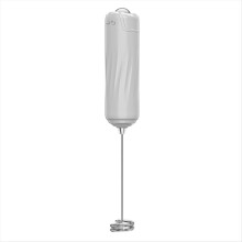 Milk Frother Wand Drink Mixer Handheld Electric Whisk, Mini Blender and Coffee White