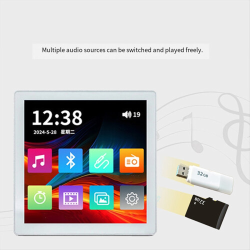 86 Type Min Wall Amplifier Bluetooth Smart Home Audio Touch Screen 1