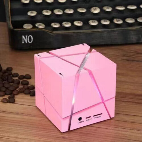Radio Subwoofer Bluetooth Boxă Placă de sunet Boxe Portabile Roz 1