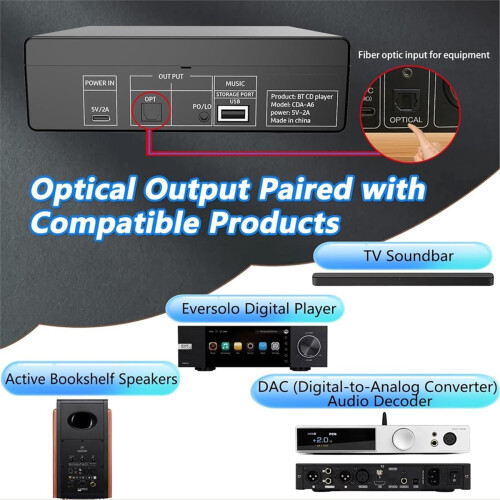 CD player HiFi pentru acasă, CD Ripper, CD player auto Bluetooth 2