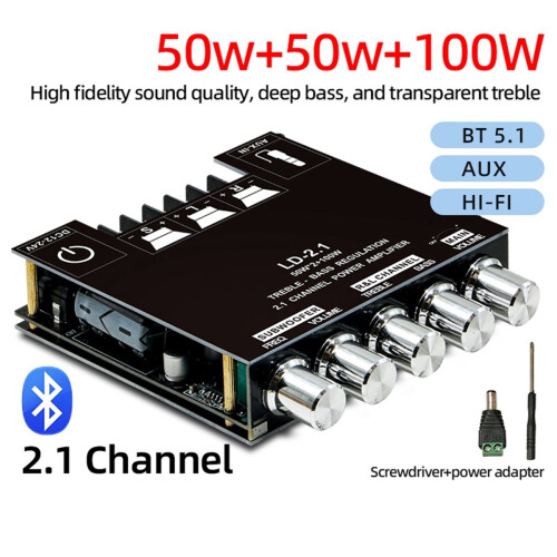 Bluetooth 5.0 Sound Amplifier Wireless Subwoofer Amplifier Board 1