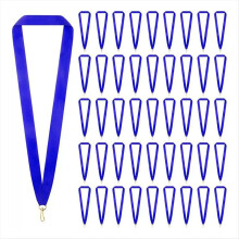 100 unidades de cintas para el cuello con clips a presión, medallas sólidas, cordones para premios A