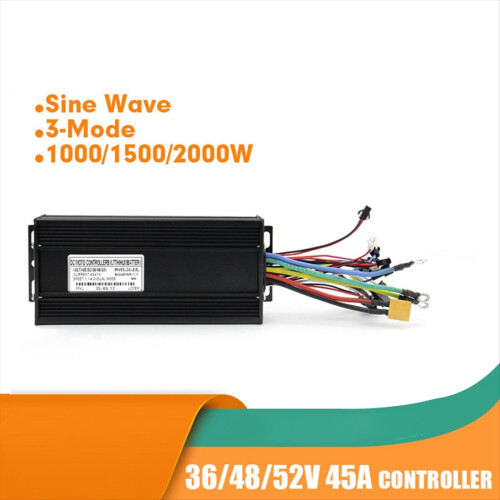 36/48V/52V E-Bike 45A 1000/1500/2000W Three-Mode Ebike Sine Wave Controller 1