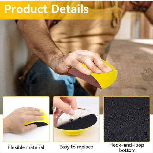 2Pack Sanding Blocks, 6inch Hand Sanding Block 2