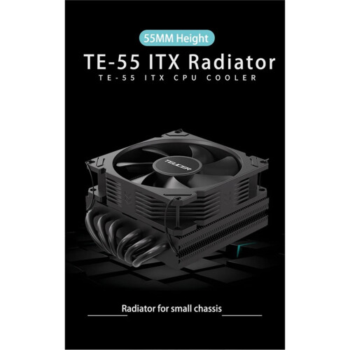 Ψύκτρα CPU TE-55 με 6 αγωγούς θερμότητας LGA1700 AM5 AM4, μαύρο 1