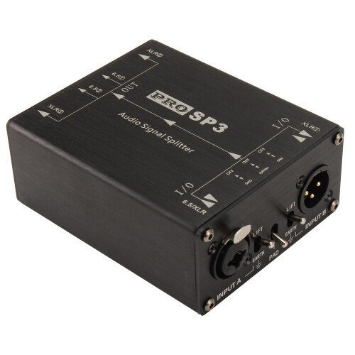 XLR Balanced Audio Splitter 1 in 3 Out with Isolator 2