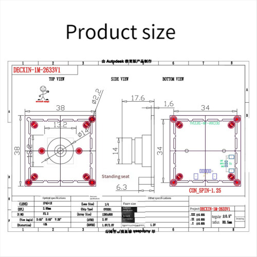 Modul cameră USB cu declanșator global OV92811MP 1