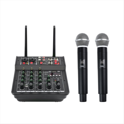 4-Channel DJ Mixer Console for Home KTV Stage Studio