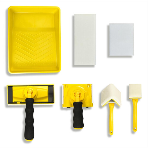 Paint Edger Tool Kit,9 Inch Paint Pad Set,7 PCS Paint Edger with Trim