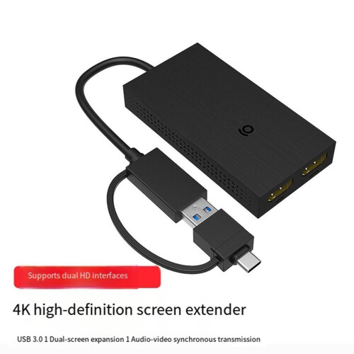 USB 3.0 till dubbel 4K-videoadapter för Win7/8/10 iOS 2