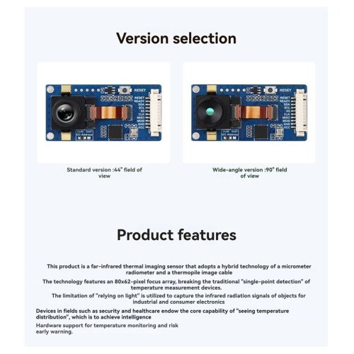Til fjerninfrarød termisk billedsensor 25 FPS 90 visning 1