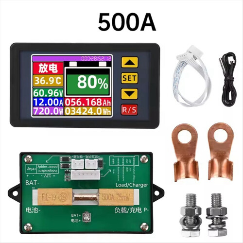 Voltímetro digital de tensão e corrente DC7-200V 100A 1
