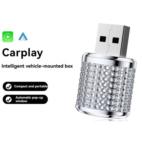 Bezprzewodowy adapter Carplay Smart AI Box Android Auto/Carplay Silver 1