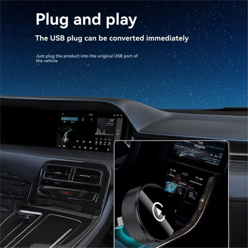 Bezprzewodowy adapter CarPlay Android Auto USB 2w1 Dongle A 2