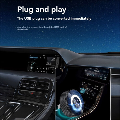 2w1 Bezprzewodowy CarPlay Android Auto BT+WIFI Adapter USB Dongle A 2