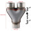 51 63 76MM Y-rør dobbelt udløbsdæmperspids 2