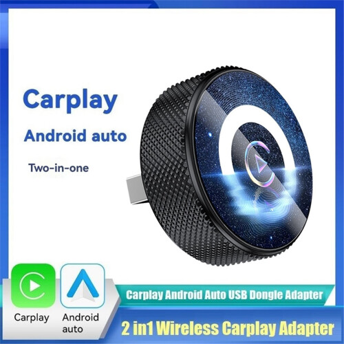 2w1 Bezprzewodowy CarPlay Android Auto BT+WIFI Adapter USB Dongle A 1