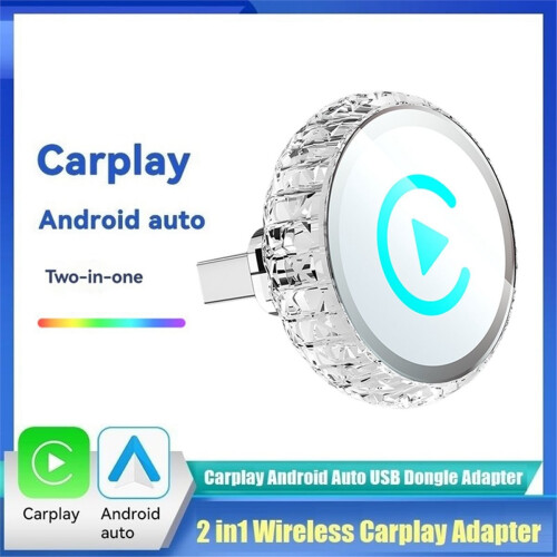 2w1 Bezprzewodowy adapter CarPlay Android Auto USB Dongle Mini AI Box A 1