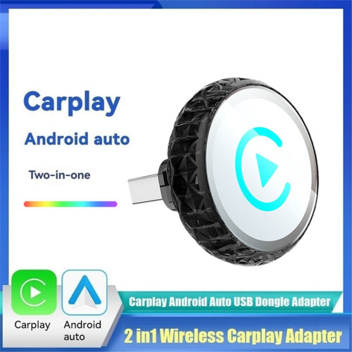 2w1 Bezprzewodowy adapter CarPlay Android Auto USB Dongle Mini AI Box B 1