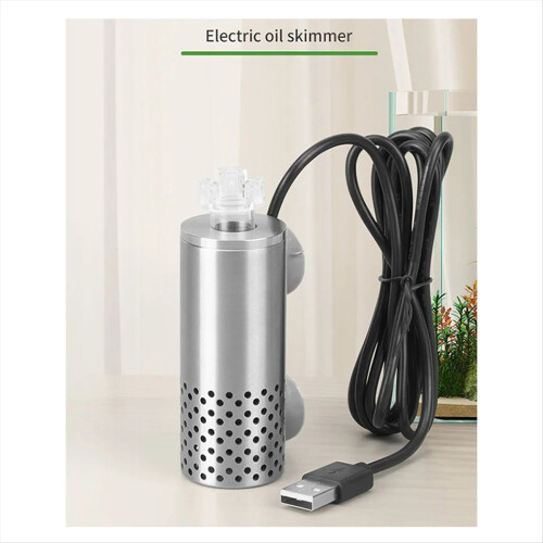 Elektrisk akvariefjernelsesfilm til fisktank rustfrit stål USB-filter 1