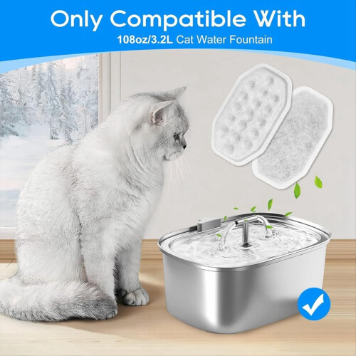 24 Stück Edelstahl-Katzenbrunnenfilter für 1