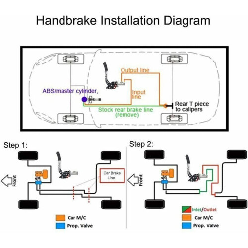Handbroms Aluminium Drift Hydro E-Brake Hydraulisk Handbroms Blå 1