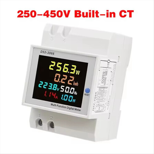D52-2066 Energimåler Din-skinne Elforbrugsmonitor D 1