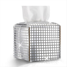 Disco Ball Tissue Box Cover Sparkle Tissue Box for Bathroom Vanity