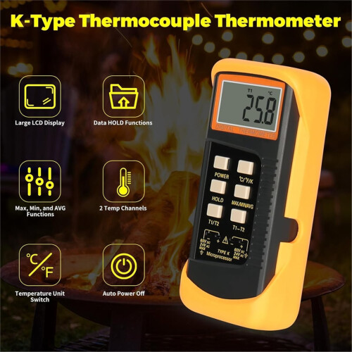 Termometru cu termocuplu tip K 2