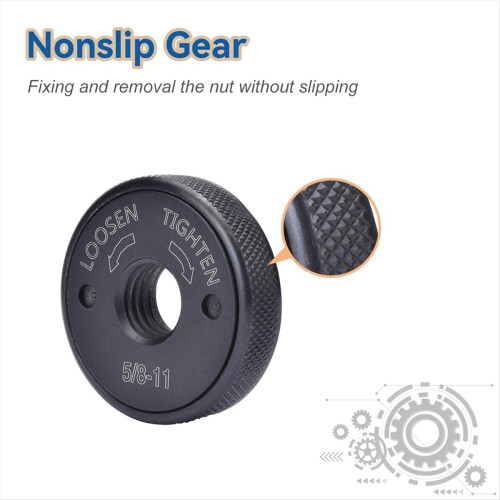 Tuerca de brida para amoladora angular con rosca de 5/8"-11, tuerca de seguridad autoajustable 2