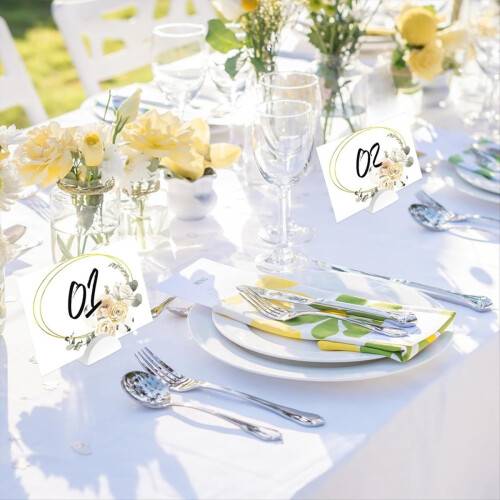 24PCS White Table Number Stands Wedding Table Name Holder 2