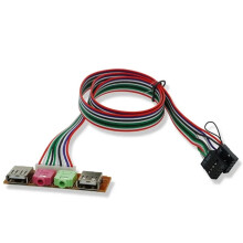 PC Datamaskin USB-port Lyd Hodesett Mikrofon Kabel Frontpanel