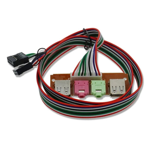 PC Computer USB-port Lyd Headset Mikrofon Kabel Frontpanel 1