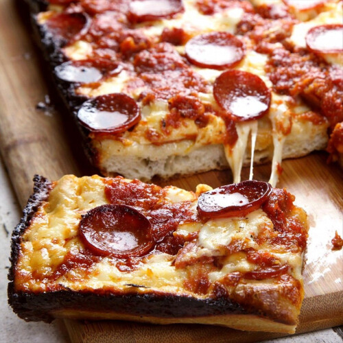 Detroit Style Pizzapanna Hårda Rektangulära Pizzapannor Non-stick 2