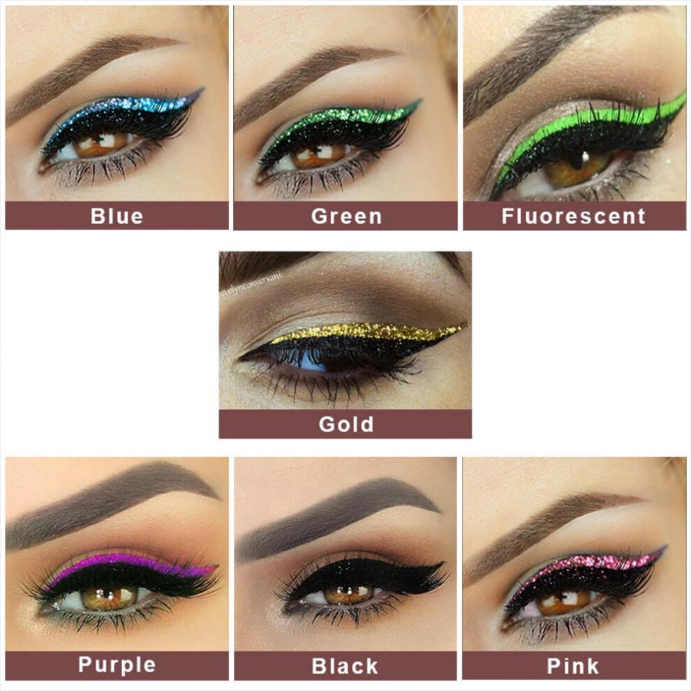 28 Pairs Waterproof Reusable Eyeliner & Eyelash Stickers, 7 Colors