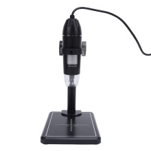 Digitaler Mikroskop mit Ständer 1600X, 8 LED-Leuchten, USB für PC & Smartphone
