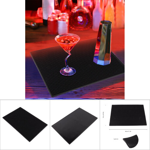 Waterproof Large Black Drip Mats for Bar and Kitchen (608cm) 2