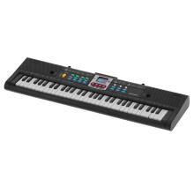 Portable 61-Key Electric Keyboard Piano with Teaching Modes & Microphone