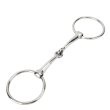 Edelstahl Pferde-Reithalfe mit hohler Gelenkverbindung, 65 mm Ring
