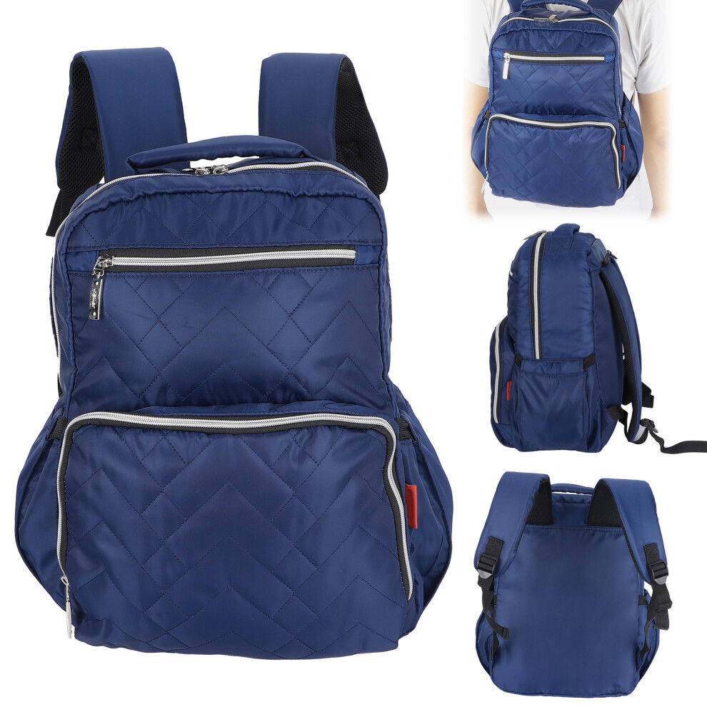 Waterproof Nappy Bag Blue 20kg Capacity Diaper Backpack Multi-Functional-image-OPC-PMT8GB7-NEW