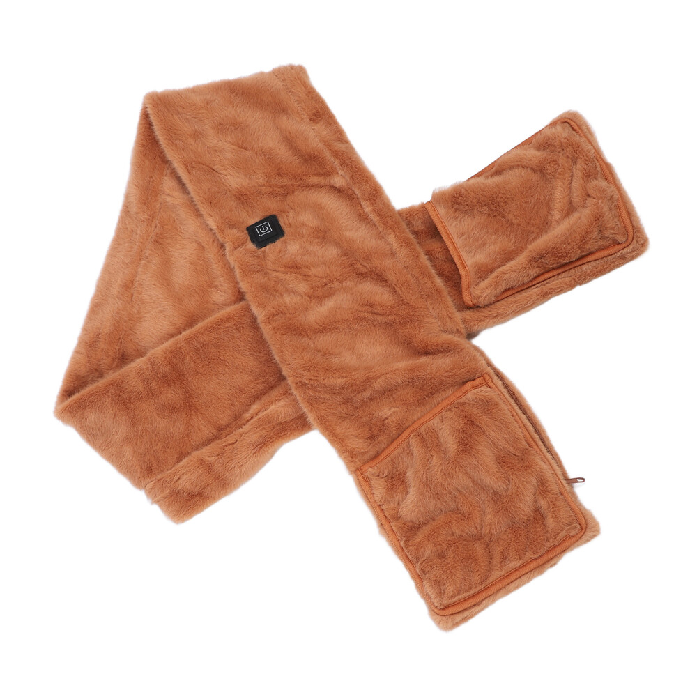 Heated Scarf USB Velvet Neck Warmer 42-50 Brown 166cm-image-OPC-PMT8NJ5-NEW