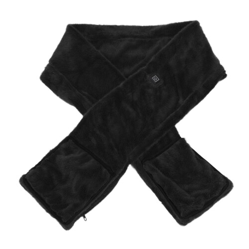 Sciarpa riscaldata USB in velluto 166x17cm nera 42-50 2