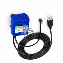 Unterwasser-Tiertrinkbrunnenpumpe 40 GPH, 1,8 m Kabel, 4,3 cm x 4,1 cm x 3,0 cm Blau