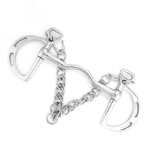 Langlebiges 125 mm Kimberwicke Baureit mit niedrigem Mundstück und Kausche-Roller