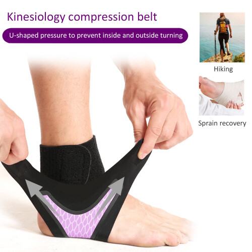 Adjustable Breathable Nylon Ankle Support Brace for Left Foot (L) 2