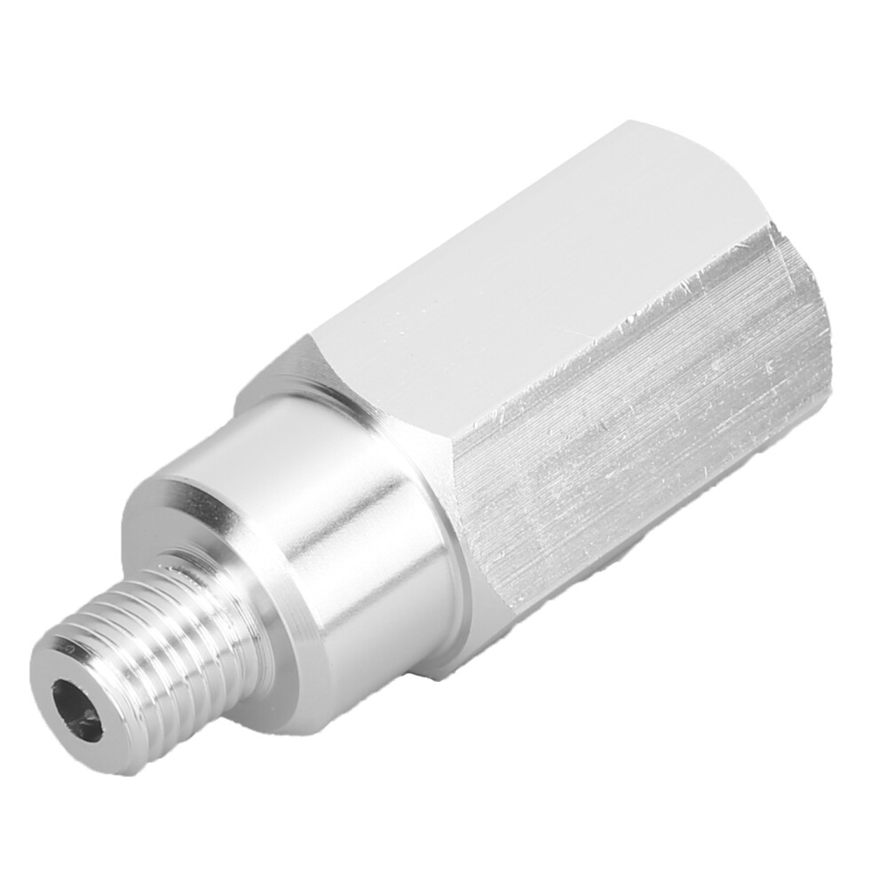 Coolant Temp Sensor Adapter Aluminum M12x1.5 To 1/2In Npt Silver 9351359013465