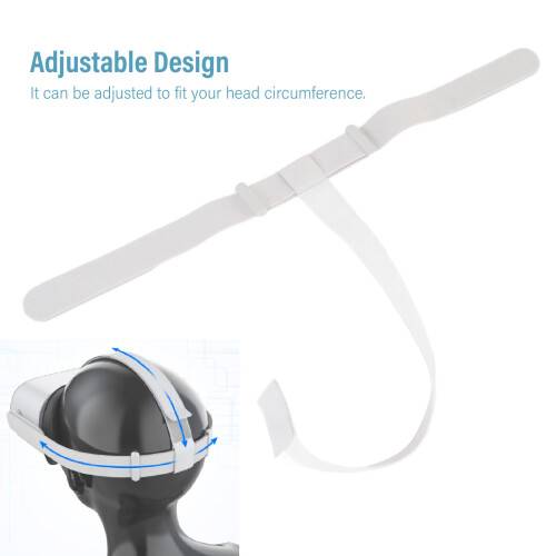 Adjustable Lightweight Knitted Fabric VR Headset Head Strap Replacement 2